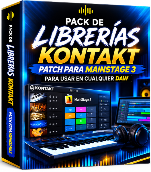Mockup 3D del Pack de Librerías KONTAKT